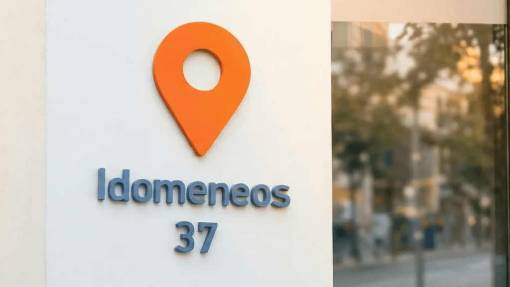 Best Way Travel car rental office entrance sign showing address Idomeneos 37 Heraklion