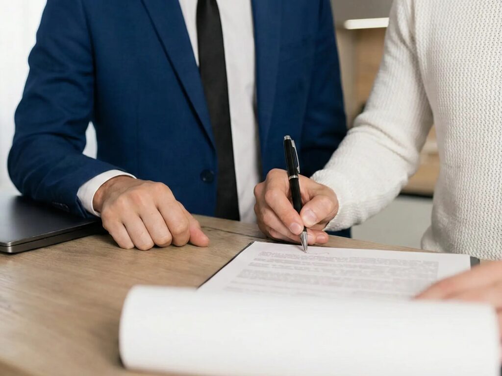 Signing the Car Rental Terms Heraklion agreement at Best Way Travel